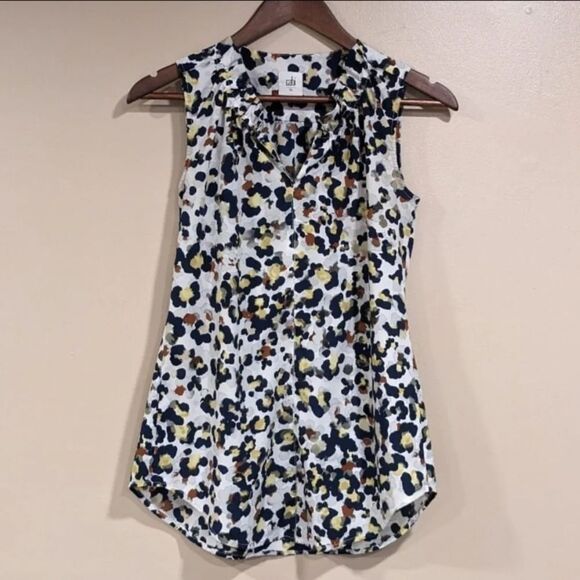 CAbi Seeing Spots Sleeveless Tank Blouse, Womens Size XS - Picture 2 of 11